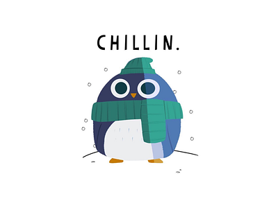 CHILLIN. digital art digital artist dribbble dribbblers gubsly gubslyart hello dribbble illustration instagram penguin recent redbubble