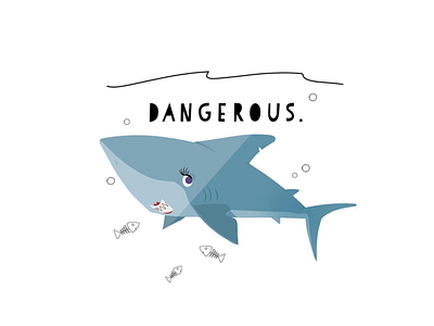 DANGEROUS. cute art debut digital art digital artist digital illustration dribbble dribbbler dribbblers gubsly gubslyart instagram procreate procreate pocket promote promotion pun recent redbubble shark store