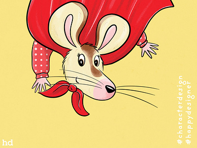 A mouse! cartoon character design colour illustration sketching