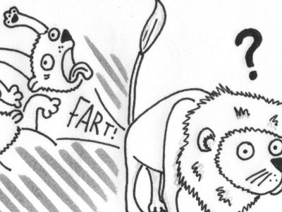 Richard the Lionfart character comics design handdrawn illustration painting sketching
