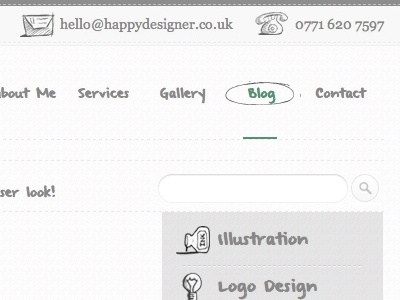 Happydesigner Nav illustration website design