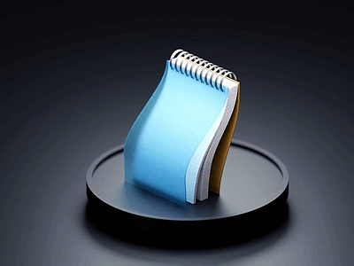 Notepad 36 days of type 3d 3d animation 3d art 3d artist 3dsmax art artwork branding color flat illustration