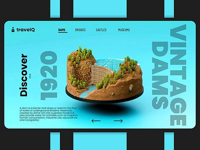 Island UI/UX 36 days of type 3d 3d animation 3d art 3d artist 3dsmax art artwork branding color flat illustration