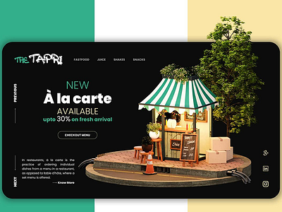 'The Tapri' UI/UX 36 days of type 3d 3d animation 3d art 3d artist 3dsmax art artwork branding color flat illustration