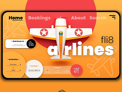 Fli8 airlines UI/UX