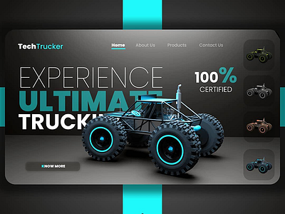 Truck UI/UX 36 days of type 3d 3d animation 3d art 3d artist 3dsmax art artwork branding color flat illustration