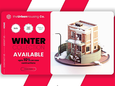 The Urban House UI/UX 36 days of type 3d 3d animation 3d art 3d artist 3dsmax art artwork branding color flat illustration
