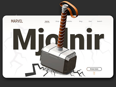 Thor 'mjolnir' 36 days of type 3d 3d animation 3d art 3d artist 3dsmax art artwork branding color flat illustration