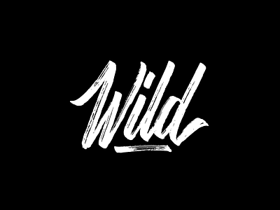 Wild apparel artist branding brush brushlettering calligraphy font handdrawn handlettering lettering logotype marker natural rough script t shirt typography vector wild