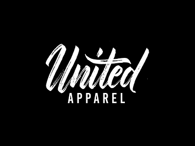 United Apparel Logo apparel artist branding brush brushlettering calligraphy design font handdrawn handlettering lettering logotype natural rough script t shirt typography united vector