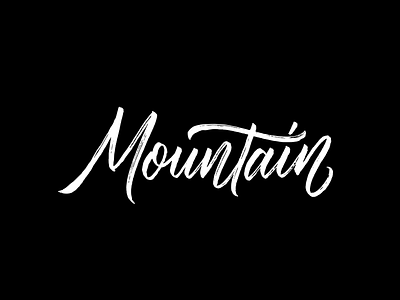 Mountain apparel artist branding brush brushlettering calligraphy design font handdrawn handlettering letter lettering logo logotype natural rough script t shirt typography vector