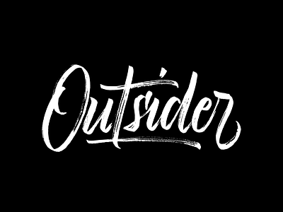 Outsider apparel artist branding brush brushlettering calligraphy design font graphic handdrawn handlettering lettering logotype natural outsider rough script t shirt typography vector