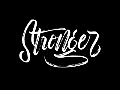 Stronger apparel artist branding brush brushlettering calligraphy design font handdrawn handlettering lettering logotype natural rough script strong t shirt type typography vector