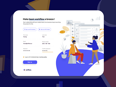 Onflow Signup | DailyUI #01