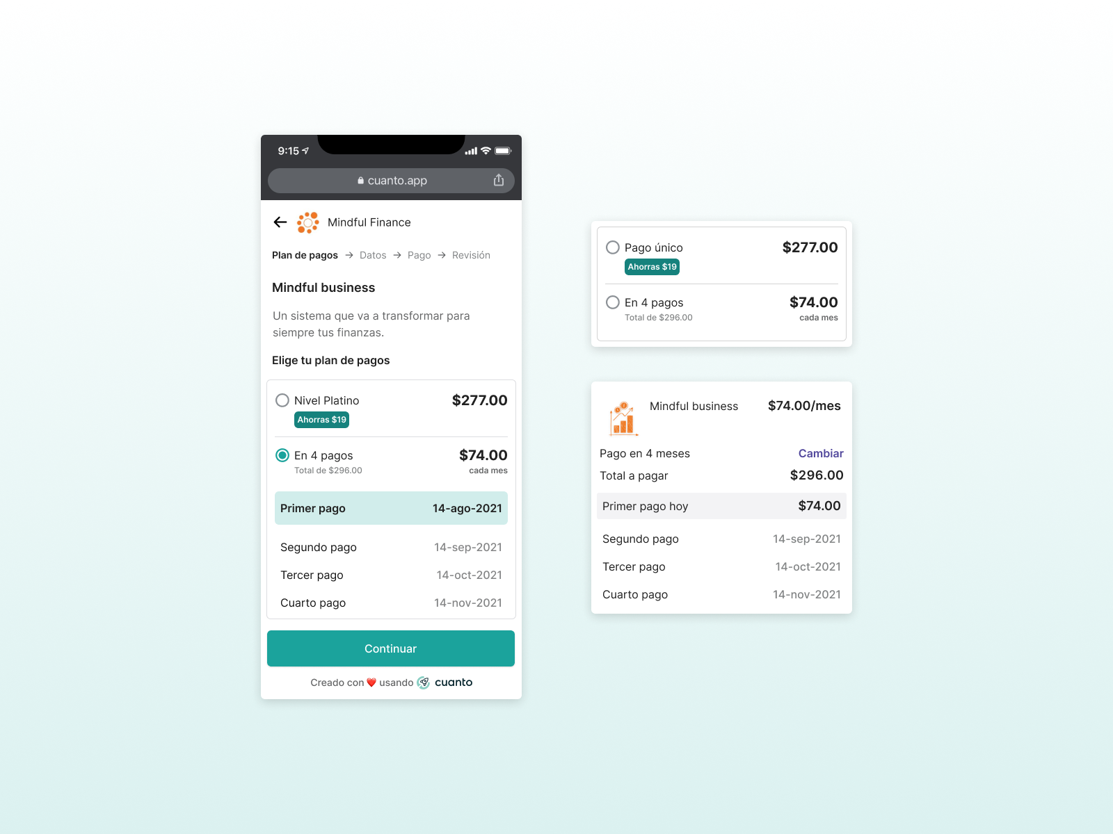 Cuanto - Payments Plan by Daniel Álvarez on Dribbble