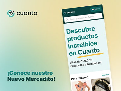 Cuanto - Mercadito (Marketplace) collections ecommerce filter landing page market marketplace responsive search store user experience user interface