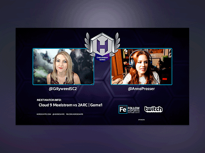 HeroesHype Stream Casters Overlay broadcast casters esports heroes of the storm overlay purple twitch