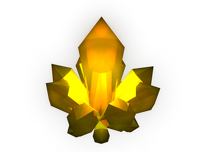 Not Enough Mineral 3d gold lightning low poly mineral render