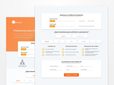 Teachers Loan (Concept) landing page marvel app product prototype ui ux webapp website