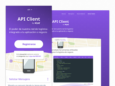 API Landing Page [Never Launched] api code illustration landing page responsive ui website