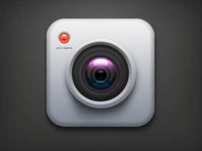 Camera app buttons camera dribbble icon ios light new shot