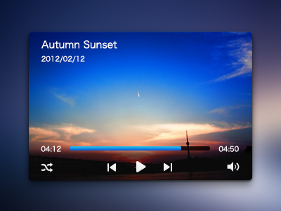 Media Player app blue button dribbble icon ios light media new player shot