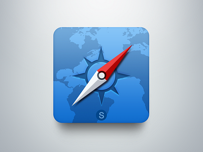 Browser app blue browser dribbble icon ios light new shot