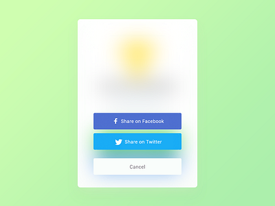 Social Share app button clean daily green line share simple ui ux