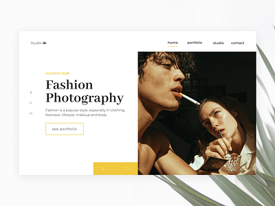 Fashion Photographer daily design fashion fashion photography landing minimalism photo plant ui uidaily ux web