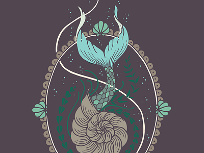 Mermaid Shell Illustration