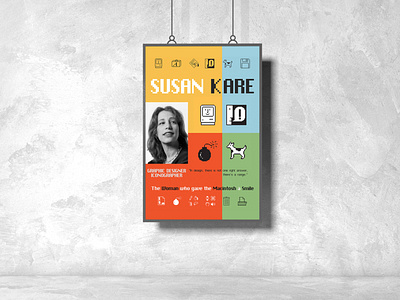 Susan Kare art design graphic design icon illustration illustrator lettering logo masking minimal