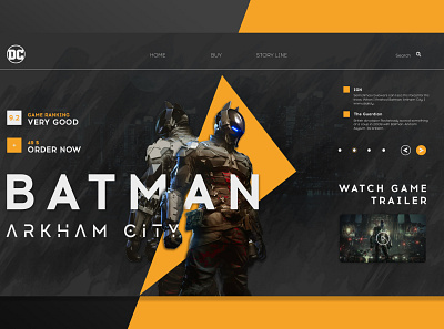 Batman UI Design animation art batman design flat graphic design illustration ui ux vector web