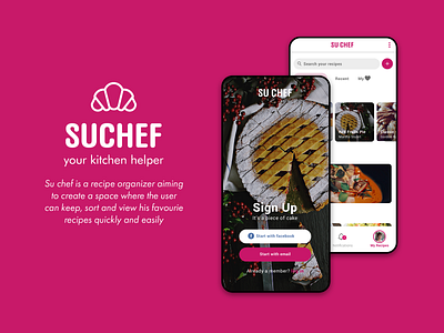 Su Chef app food foodapp recipeorganizer ui ux