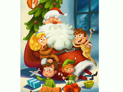 Santa is chillin' children book children book illustration children books illustration