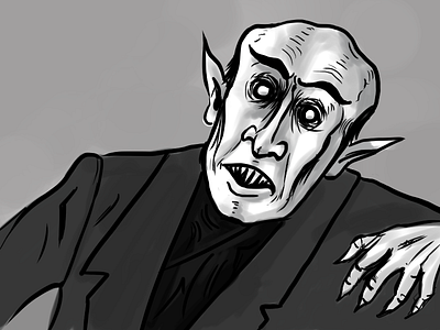 Nosferatu drawing with dads nosferatu vampire