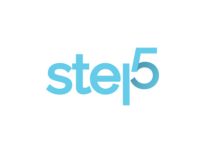 Step 5 logo concept design logo typography vector