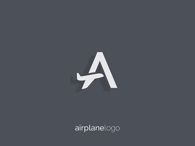 letter A airplane logo