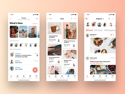 News Feed iOS Mobile App UI Design 2019 app app concept app design design feed homepage ios iphone iphone x mobile app news news feed sketch template templates trending ui ui design ui kit