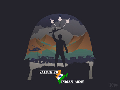 🇮🇳Salute To Indian Army!! 🇮🇳 art creative illustration india indian army jai hind poster pulwama revenge tribute