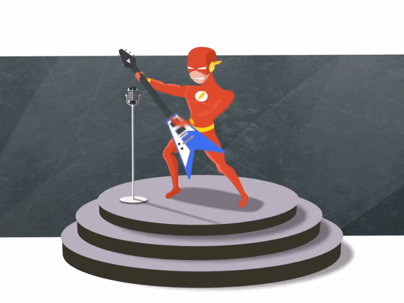 Flash 2d animation character animation character design flash flat design marvel visual gun