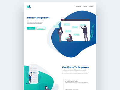 Talent Management Concept app design landing page ui website