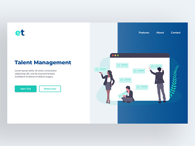 Talent Management Concept app design landing page ui web website