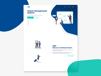 Talent Management Final design illustration landing page ui web website