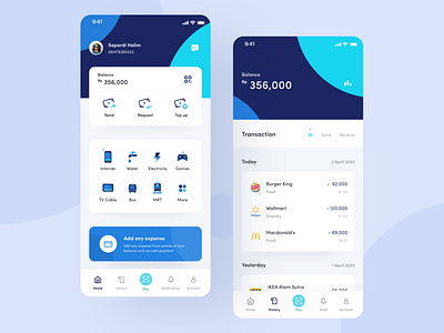 E-Wallet Design App Exploration