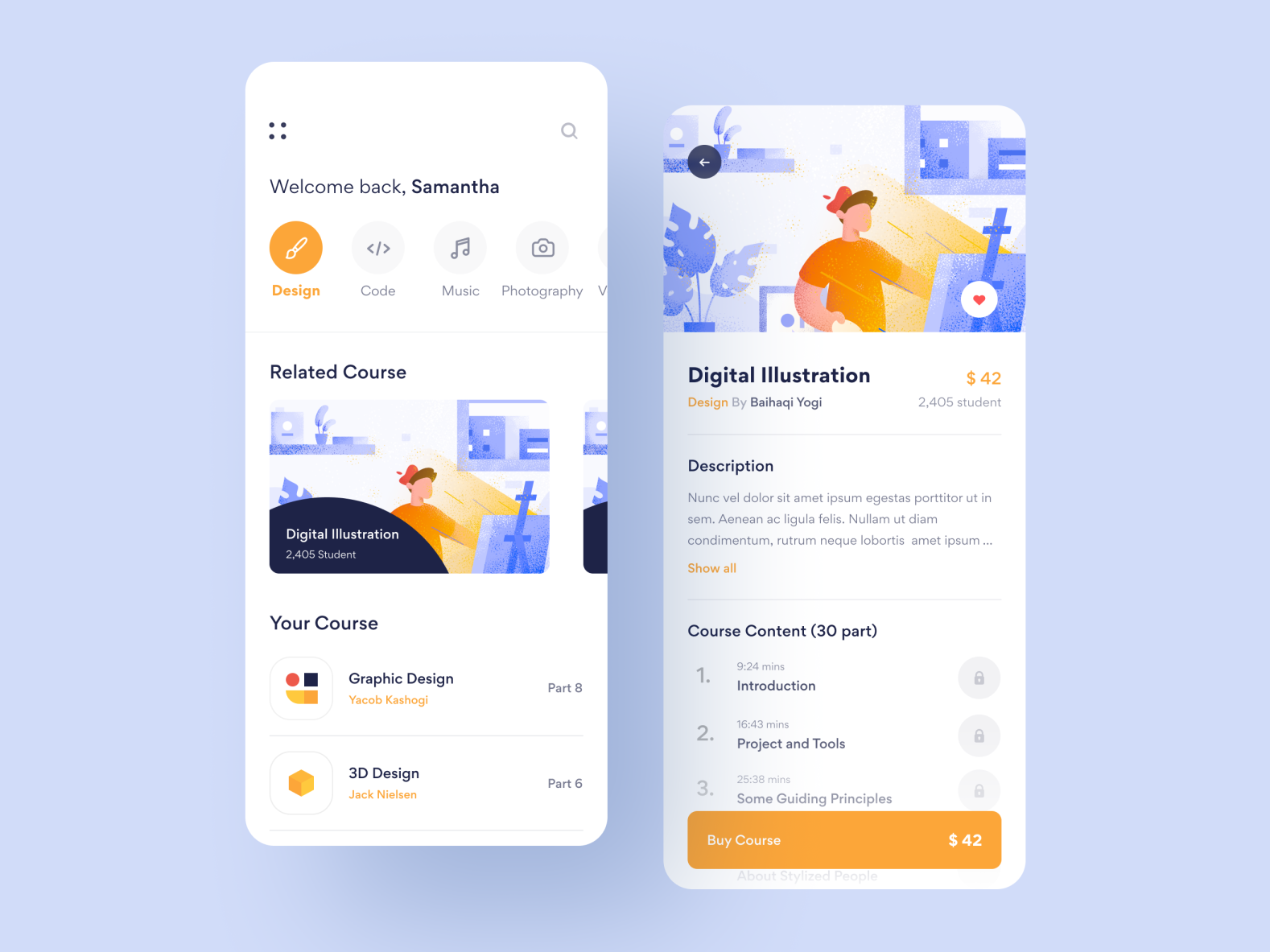 Online Skill Course App by Kevin Rach on Dribbble