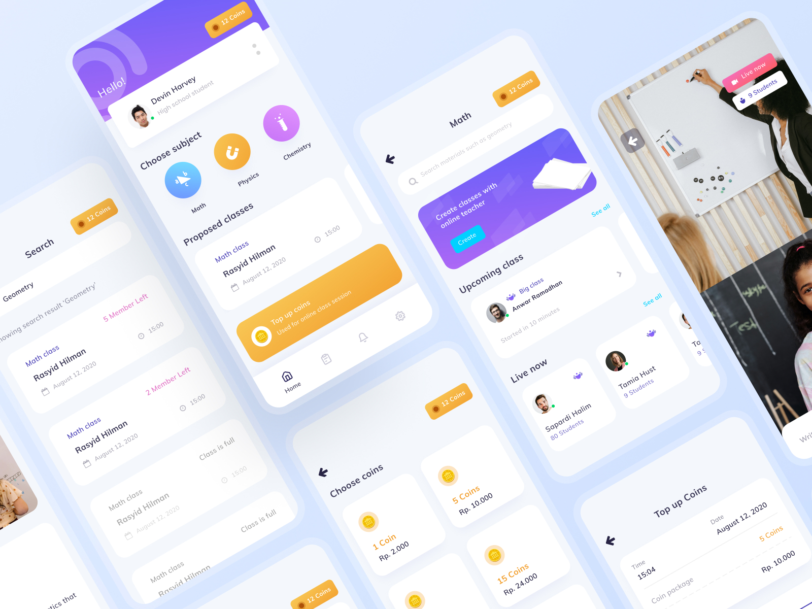 Online Class UI Kit by Kevin Rachmadiansyah on Dribbble