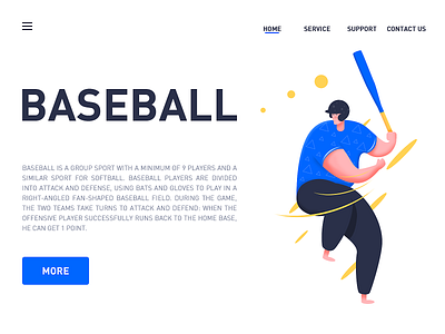 Baseball clean design flat graphic design illustration illustrator ui ux web website