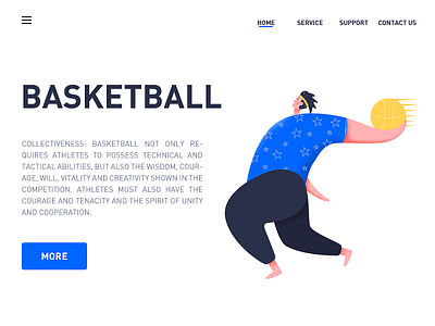 Basketball art clean design flat graphic design illustration illustrator ui web website