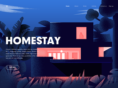 Homestay art clean design flat graphic design illustration illustrator sketch ui web website