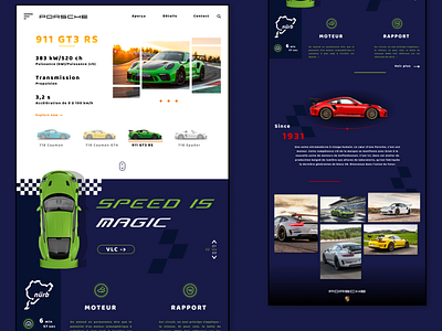 LandingPage Car concept design gt3rs illustration landing page landing page design porsche porsche 911 ui uidesign webdesign